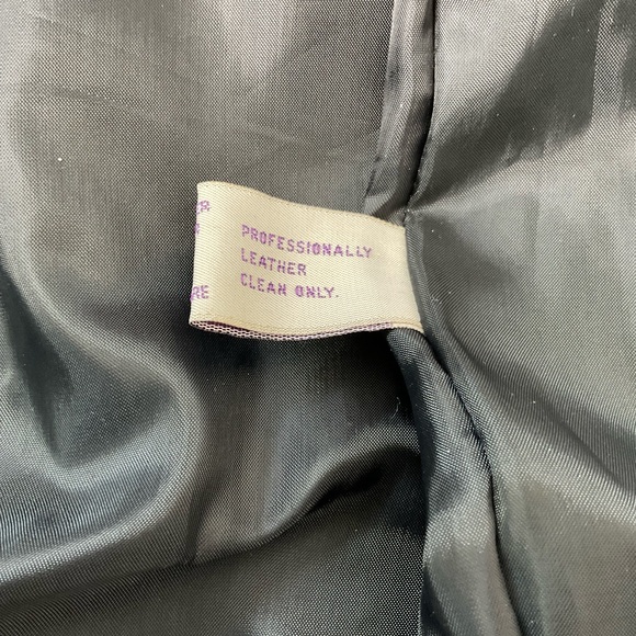 Vintage Long Leather Button Front Coat Size M Black Trench - Picture 6 of 8